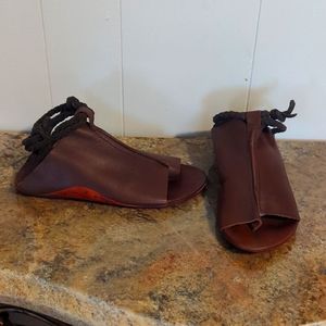 Free People Cherry Valley Leather Tie Sandal 37